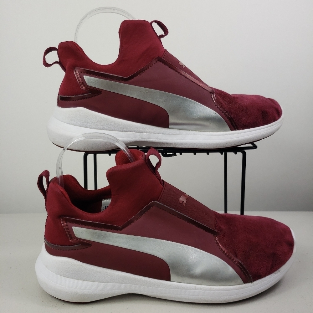 PUMA Women's Sneakers size 8 red burgundy - Picture 6 of 13
